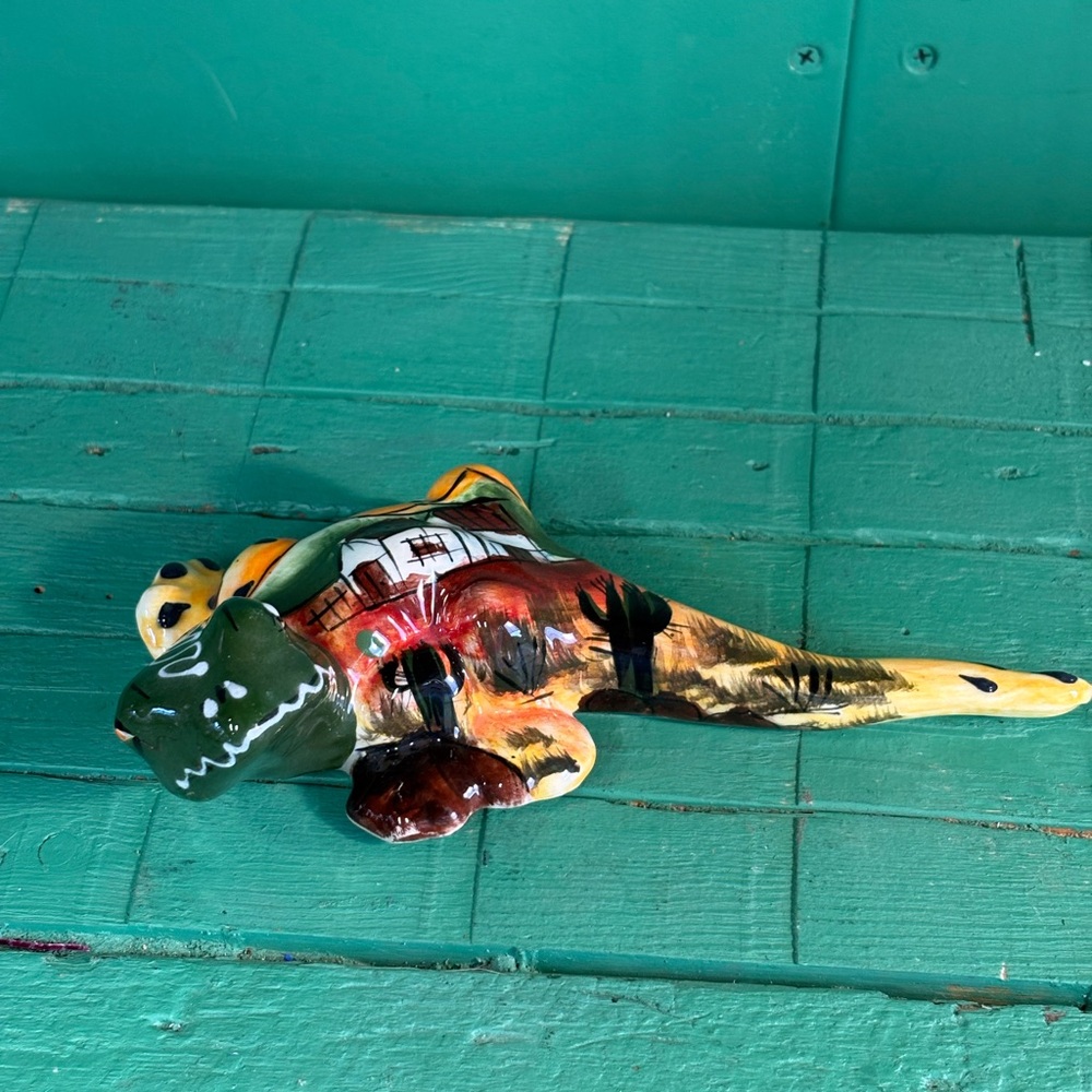 Handcrafted Multicolor Ceramic Lizard Decor